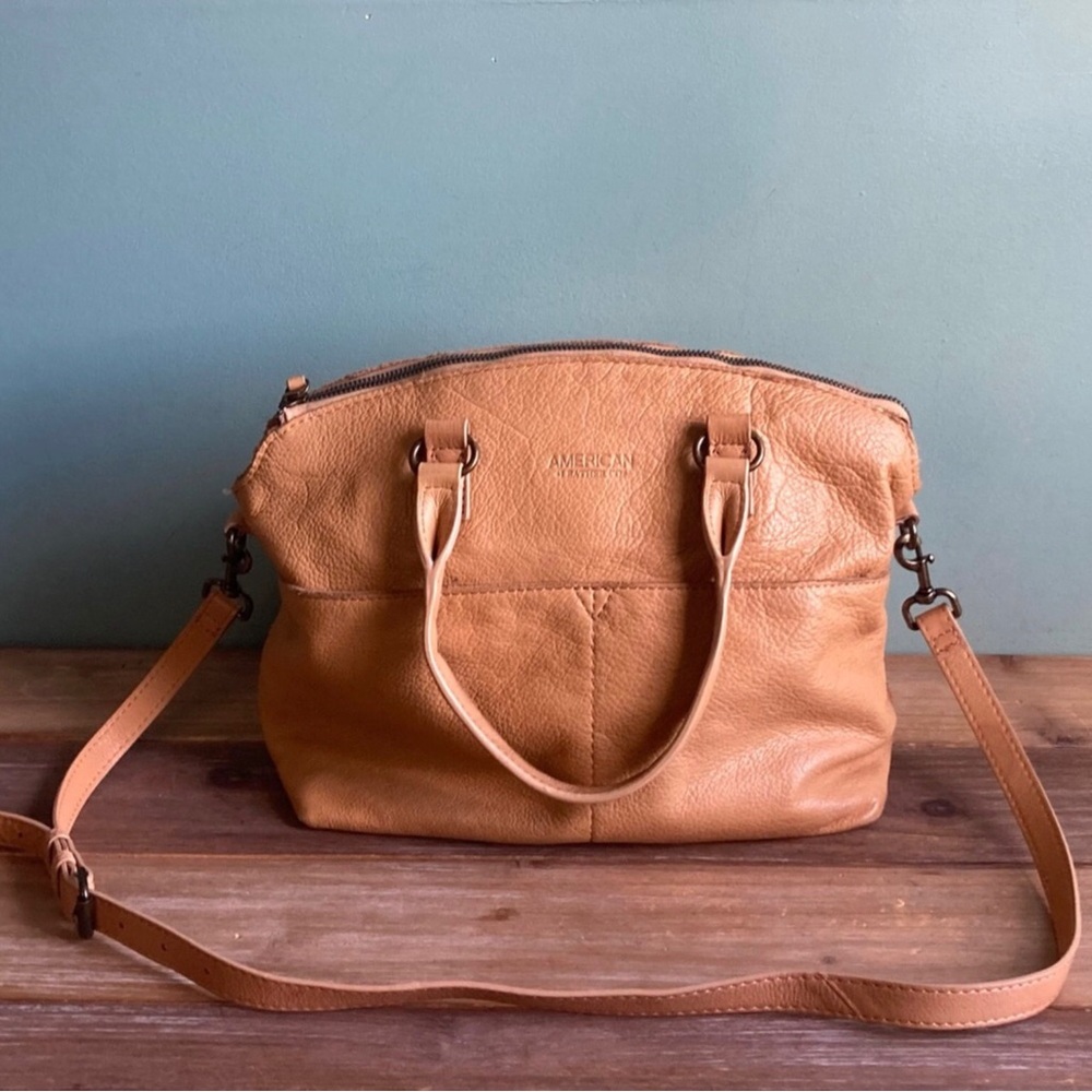 American Leather Company Carrie Dome Satchel Leather Bag